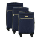 Isaac Mizrahi Monroe Softside Lightweight Expandable 3-Piece Luggage Set