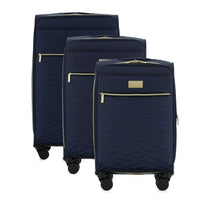 Isaac Mizrahi Monroe Softside Lightweight Expandable 3-Piece Luggage Set