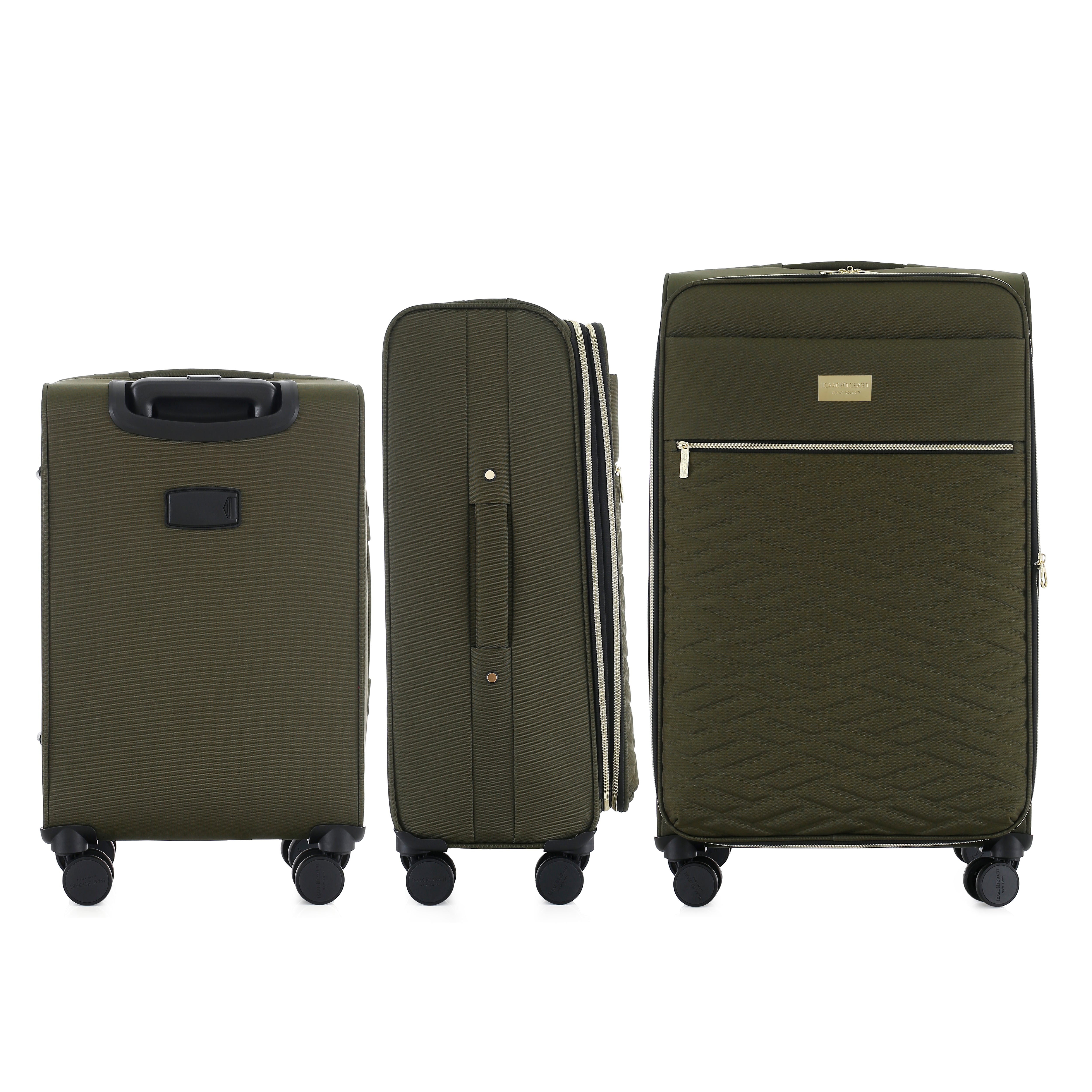 Isaac Mizrahi Monroe Softside Lightweight Expandable 3-Piece Luggage Set