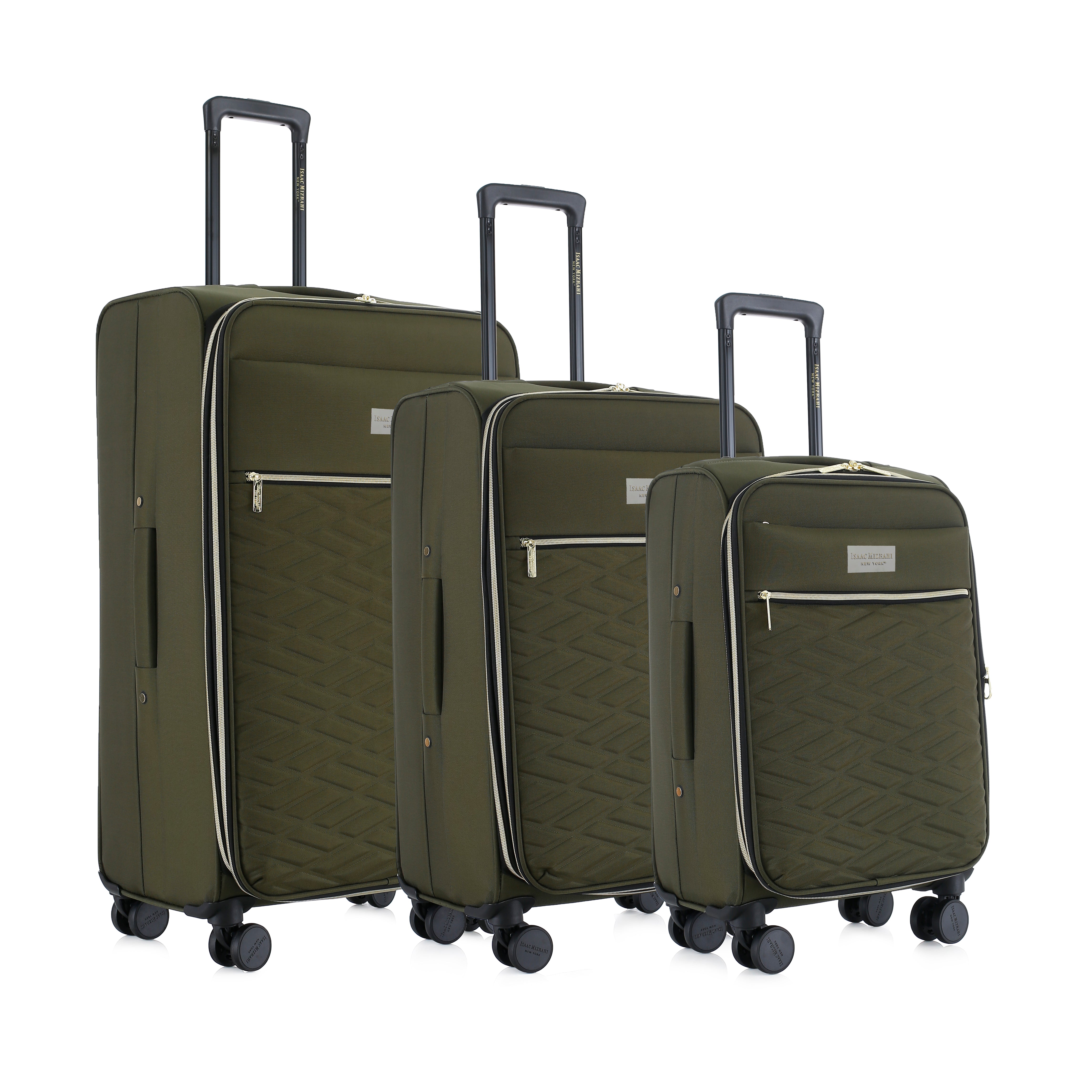 Isaac Mizrahi Monroe Softside Lightweight Expandable 3-Piece Luggage Set