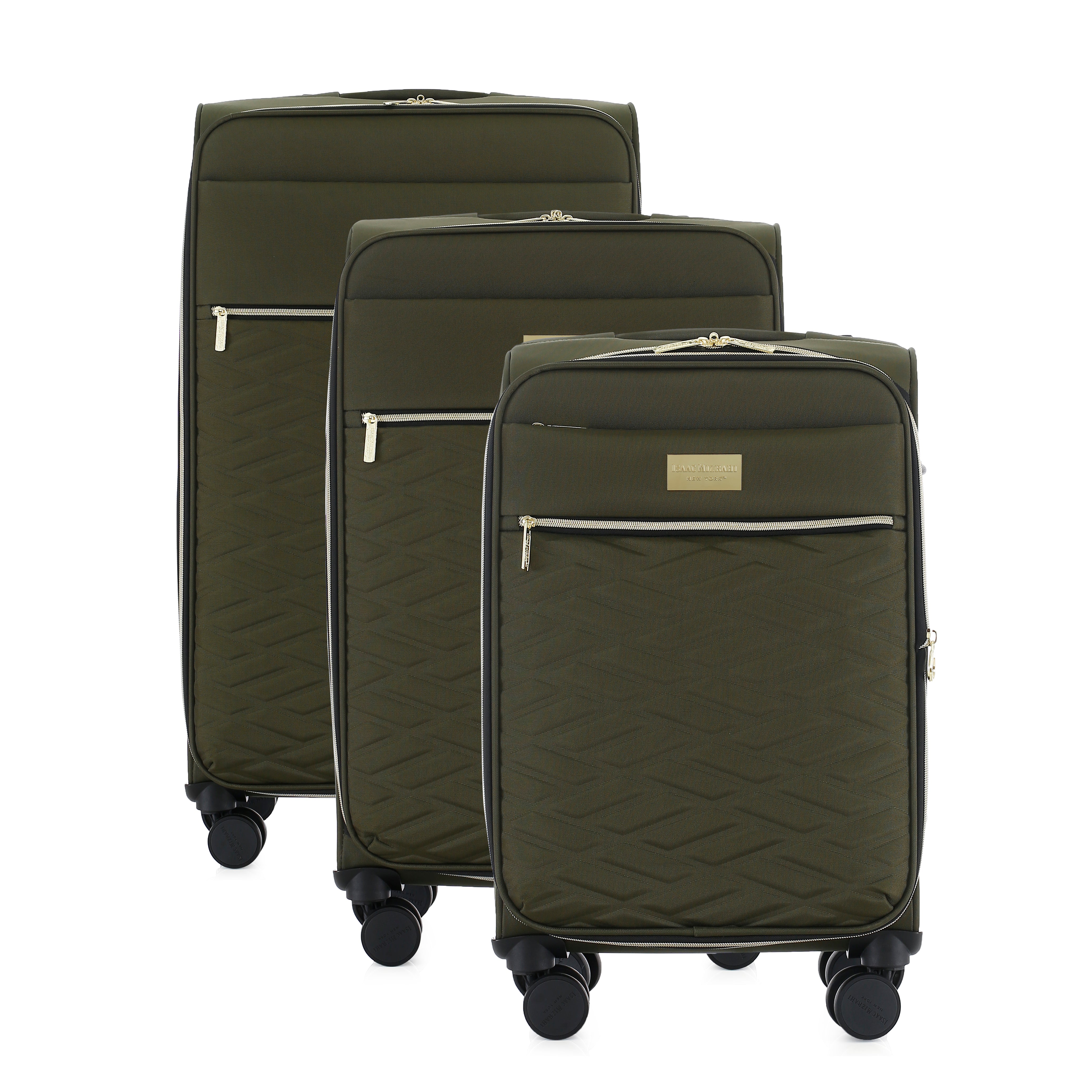 Isaac Mizrahi Monroe Softside Lightweight Expandable 3-Piece Luggage Set