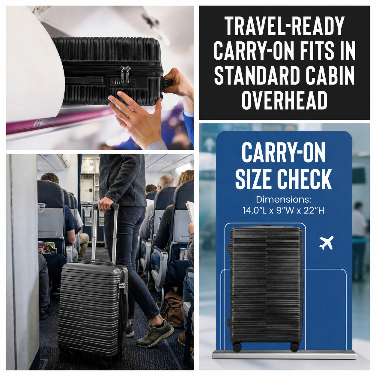 IZOD Romeo 20-Inch Carry-On Luggage – Lightweight Expandable ABS Hardside Suitcase with 360° Dual Spinner Wheels & Built-In Combo Lock