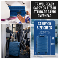 IZOD Romeo 20-Inch Carry-On Luggage – Lightweight Expandable ABS Hardside Suitcase with 360° Dual Spinner Wheels & Built-In Combo Lock