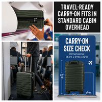 IZOD Romeo 20-Inch Carry-On Luggage – Lightweight Expandable ABS Hardside Suitcase with 360° Dual Spinner Wheels & Built-In Combo Lock