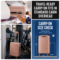 IZOD Romeo 20-Inch Carry-On Luggage – Lightweight Expandable ABS Hardside Suitcase with 360° Dual Spinner Wheels & Built-In Combo Lock