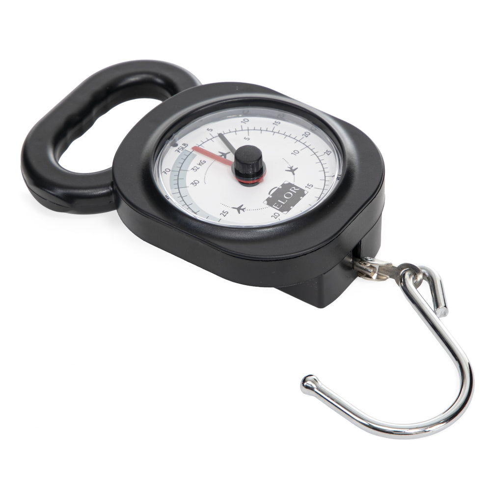 ELOR Travel Mechanical Chrome Luggage Scale - Weight Up to 75 lbs. / 34 kg