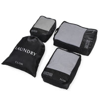 ELOR Travel All-in-One 4 Piece Packing Cube Set with Laundry Bag