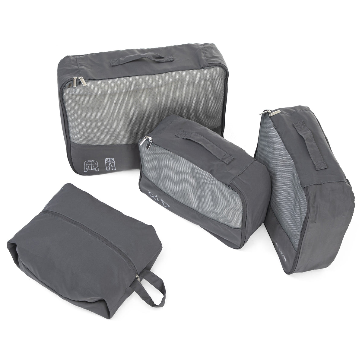 ELOR Travel All-in-One 4 Piece Packing Cube Set with Shoe Bag