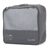 ELOR Travel All-in-One 4 Piece Packing Cube Set with Shoe Bag