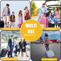 GALA 3-Piece Luggage Set – Polypropylene Hardshell, Lightweight, 360° Dual Spinning Wheels, Combo Lock - 20", 24", 28" - Black