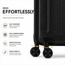 IZOD Zane Expandable ABS Hard shell Lightweight 360 Dual Spinning Wheels Combo Lock 28", 24", 20" 3 Piece Luggage Set