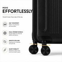 IZOD Zane Expandable ABS Hard shell Lightweight 360 Dual Spinning Wheels Combo Lock 28", 24", 20" 3 Piece Luggage Set