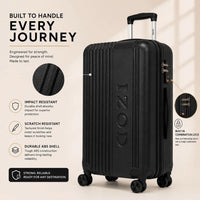 IZOD Zane Expandable ABS Hard shell Lightweight 360 Dual Spinning Wheels Combo Lock 28", 24", 20" 3 Piece Luggage Set