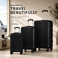 IZOD Zane Expandable ABS Hard shell Lightweight 360 Dual Spinning Wheels Combo Lock 28", 24", 20" 3 Piece Luggage Set