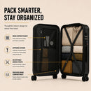 IZOD Zane Expandable ABS Hard shell Lightweight 360 Dual Spinning Wheels Combo Lock 28", 24", 20" 3 Piece Luggage Set