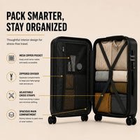 IZOD Zane Expandable ABS Hard shell Lightweight 360 Dual Spinning Wheels Combo Lock 28", 24", 20" 3 Piece Luggage Set