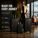 IZOD Zane Expandable ABS Hard shell Lightweight 360 Dual Spinning Wheels Combo Lock 28", 24", 20" 3 Piece Luggage Set