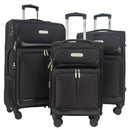 IZOD Ocean Soft Shell Lightweight Expandable 360 Dual Spinning Wheels Combo Lock 28", 24", 20" 3 Piece Luggage Set