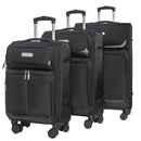 IZOD Ocean Soft Shell Lightweight Expandable 360 Dual Spinning Wheels Combo Lock 28", 24", 20" 3 Piece Luggage Set