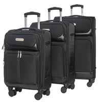 IZOD Ocean Soft Shell Lightweight Expandable 360 Dual Spinning Wheels Combo Lock 28", 24", 20" 3 Piece Luggage Set