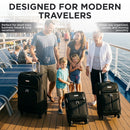 IZOD Ocean Soft Shell Lightweight Expandable 360 Dual Spinning Wheels Combo Lock 28", 24", 20" 3 Piece Luggage Set