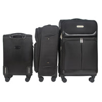 IZOD Ocean Soft Shell Lightweight Expandable 360 Dual Spinning Wheels Combo Lock 28", 24", 20" 3 Piece Luggage Set