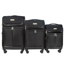 IZOD Ocean Soft Shell Lightweight Expandable 360 Dual Spinning Wheels Combo Lock 28", 24", 20" 3 Piece Luggage Set