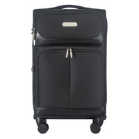 IZOD Ocean Soft Shell Lightweight Expandable 360 Dual Spinning Wheels Combo Lock 28", 24", 20" 3 Piece Luggage Set