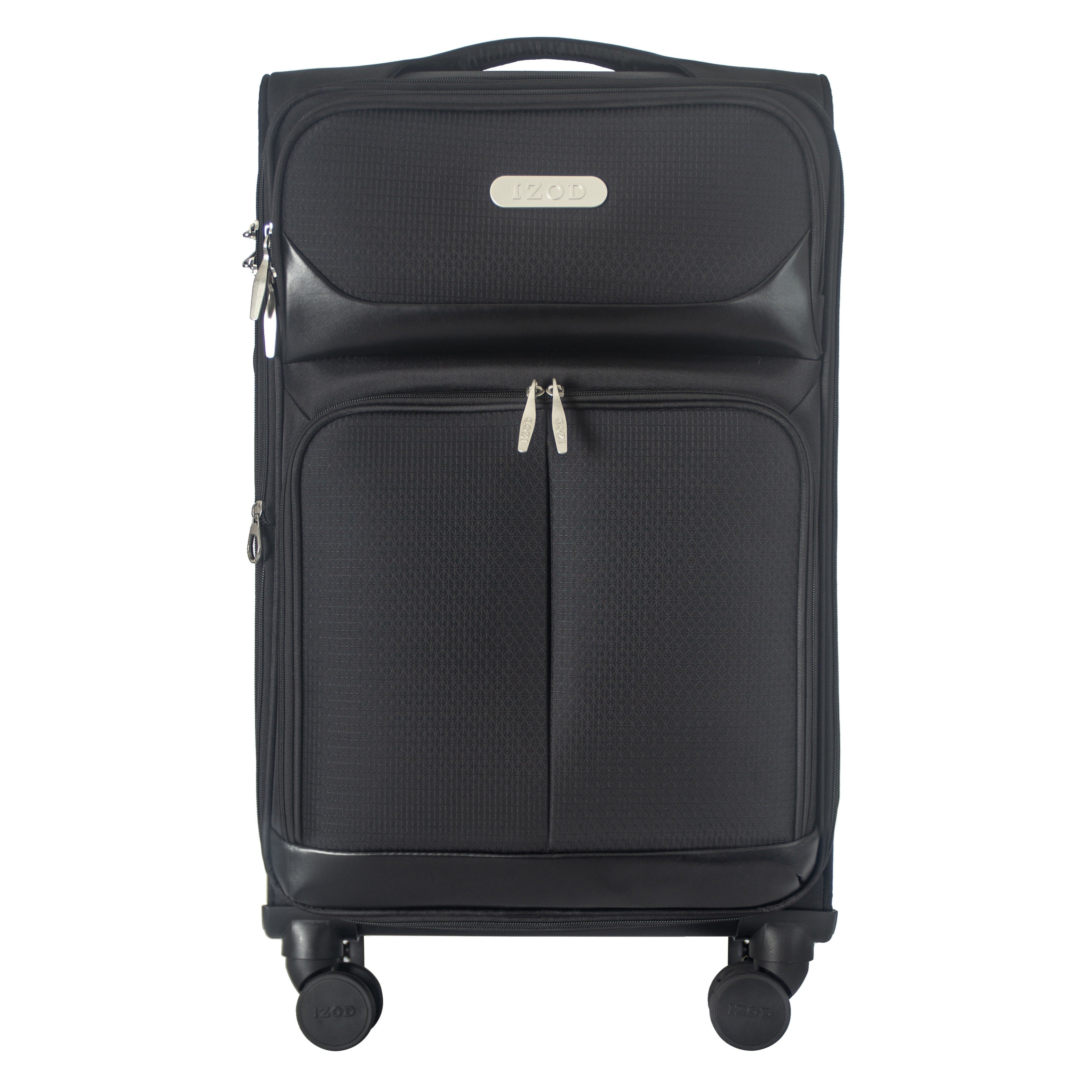 IZOD Ocean Soft Shell Lightweight Expandable 360 Dual Spinning Wheels Combo Lock 28", 24", 20" 3 Piece Luggage Set