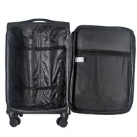 IZOD Ocean Soft Shell Lightweight Expandable 360 Dual Spinning Wheels Combo Lock 28", 24", 20" 3 Piece Luggage Set