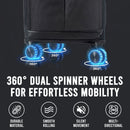 IZOD Ocean Soft Shell Lightweight Expandable 360 Dual Spinning Wheels Combo Lock 28", 24", 20" 3 Piece Luggage Set