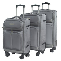 IZOD Ocean Soft Shell Lightweight Expandable 360 Dual Spinning Wheels Combo Lock 28", 24", 20" 3 Piece Luggage Set