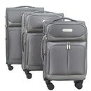 IZOD Ocean Soft Shell Lightweight Expandable 360 Dual Spinning Wheels Combo Lock 28", 24", 20" 3 Piece Luggage Set