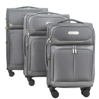 IZOD Ocean Soft Shell Lightweight Expandable 360 Dual Spinning Wheels Combo Lock 28", 24", 20" 3 Piece Luggage Set