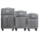 IZOD Ocean Soft Shell Lightweight Expandable 360 Dual Spinning Wheels Combo Lock 28", 24", 20" 3 Piece Luggage Set