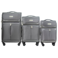IZOD Ocean Soft Shell Lightweight Expandable 360 Dual Spinning Wheels Combo Lock 28", 24", 20" 3 Piece Luggage Set
