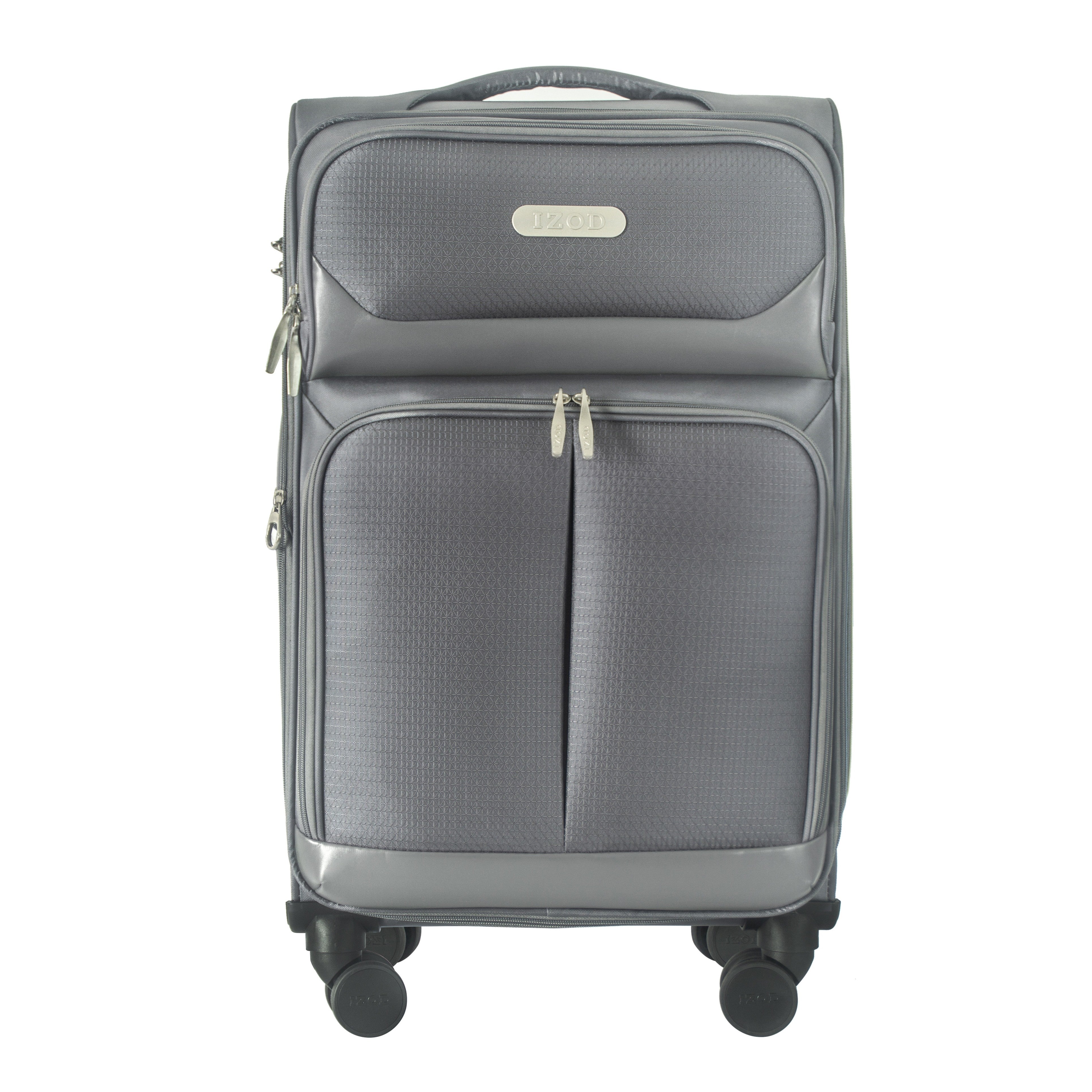 IZOD Ocean Soft Shell Lightweight Expandable 360 Dual Spinning Wheels Combo Lock 28", 24", 20" 3 Piece Luggage Set
