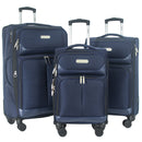 IZOD Ocean Soft Shell Lightweight Expandable 360 Dual Spinning Wheels Combo Lock 28", 24", 20" 3 Piece Luggage Set