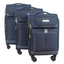 IZOD Ocean Soft Shell Lightweight Expandable 360 Dual Spinning Wheels Combo Lock 28", 24", 20" 3 Piece Luggage Set