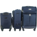 IZOD Ocean Soft Shell Lightweight Expandable 360 Dual Spinning Wheels Combo Lock 28", 24", 20" 3 Piece Luggage Set