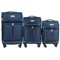 IZOD Ocean Soft Shell Lightweight Expandable 360 Dual Spinning Wheels Combo Lock 28", 24", 20" 3 Piece Luggage Set