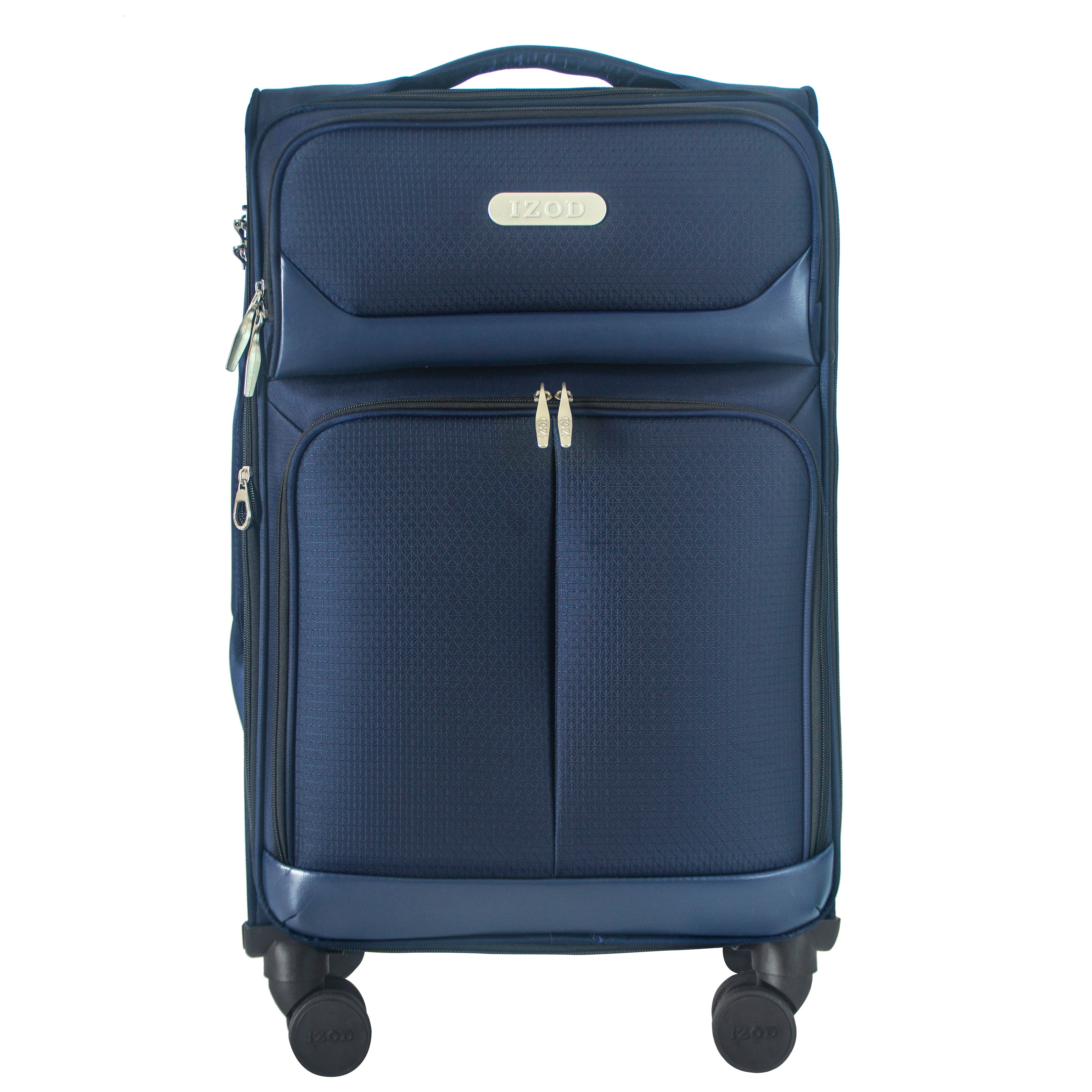 IZOD Ocean Soft Shell Lightweight Expandable 360 Dual Spinning Wheels Combo Lock 28", 24", 20" 3 Piece Luggage Set