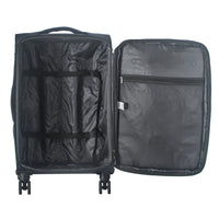 IZOD Ocean Soft Shell Lightweight Expandable 360 Dual Spinning Wheels Combo Lock 28", 24", 20" 3 Piece Luggage Set