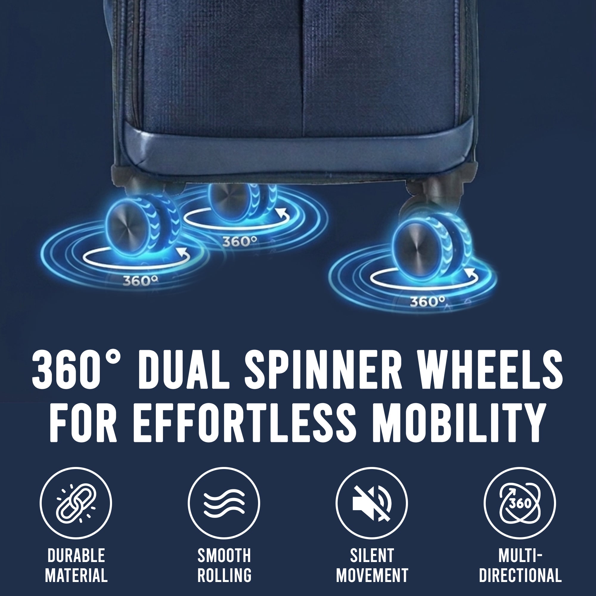 IZOD Ocean Soft Shell Lightweight Expandable 360 Dual Spinning Wheels Combo Lock 28", 24", 20" 3 Piece Luggage Set