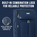 IZOD Ocean Soft Shell Lightweight Expandable 360 Dual Spinning Wheels Combo Lock 28", 24", 20" 3 Piece Luggage Set