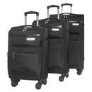 IZOD River Soft Shell Lightweight Expandable 360 Dual Spinning Wheels Combo Lock 28", 24", 20" 3 Piece Luggage Set