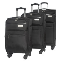IZOD River Soft Shell Lightweight Expandable 360 Dual Spinning Wheels Combo Lock 28", 24", 20" 3 Piece Luggage Set