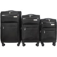 IZOD River Soft Shell Lightweight Expandable 360 Dual Spinning Wheels Combo Lock 28", 24", 20" 3 Piece Luggage Set