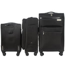 IZOD River Soft Shell Lightweight Expandable 360 Dual Spinning Wheels Combo Lock 28", 24", 20" 3 Piece Luggage Set