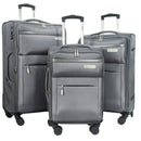 IZOD River Soft Shell Lightweight Expandable 360 Dual Spinning Wheels Combo Lock 28", 24", 20" 3 Piece Luggage Set